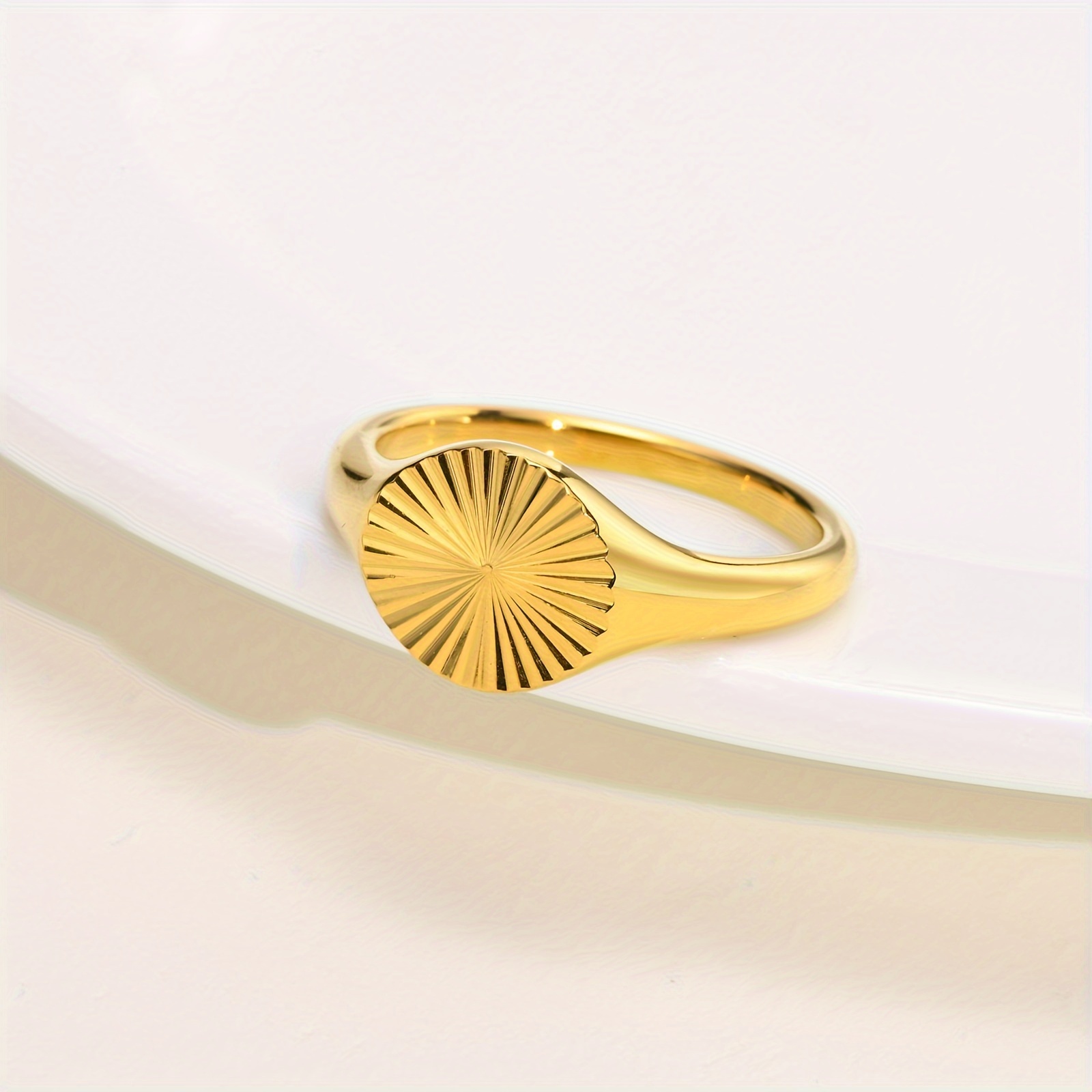 Retro Punk Wave 18K Gold Plated Couple's Ring